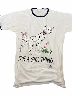 Vintage 101 Dalmatians Women’s Night Shirt Collegeware USA One Size Made USA